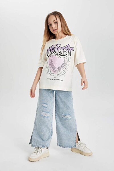 DeFacto Girl's Jean Pants Z4708A6/Nm39 Lt.Blue