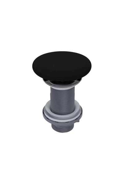 İsvea Isvea Bas-Aç Sifon Başlığı Taşma Delikli Siyah