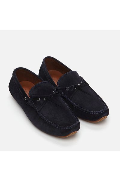 Hotiç Genuine Leather Navy Blue Men's Loafer