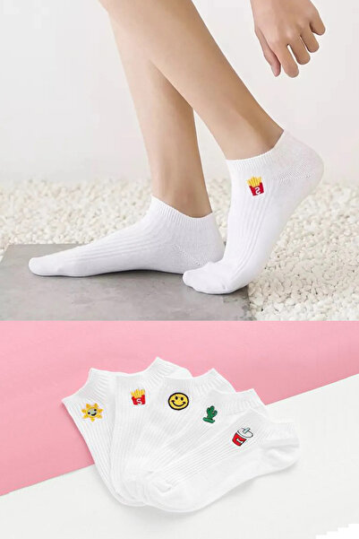 Laula Set de 5 șosete albe pentru femei (Comfort & Cool)