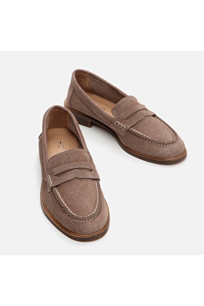 Hotiç Genuine Leather Beige Women's Loafer