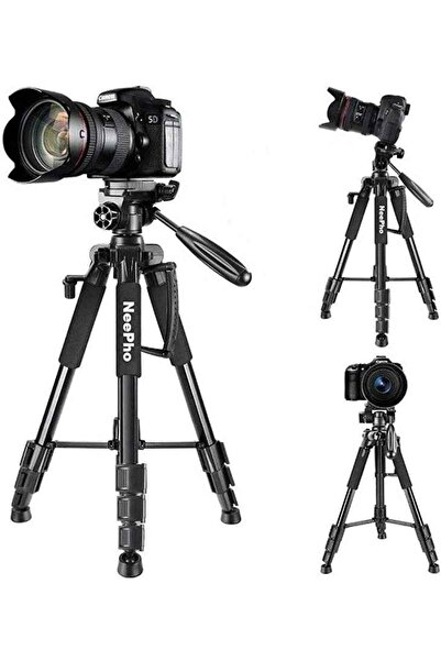 MENFRY Tripod Sağlam Alüminyum Kalın Gövdeli Profesyonel Kamera Fotoğraf Tele...