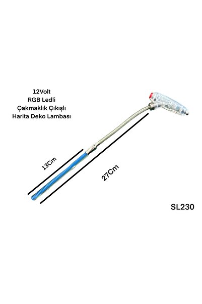 gcstore RGB Led Çok Renkli Yar Dönerli  Harita Lamba Çakmaklıkla Çalışır 12 Volt