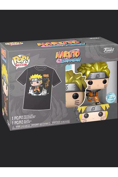 Funko Naruto: Shippuden - Naruto Running Metallic Pop!Vinyl Figure & T-Shirt Box Set XL Figure