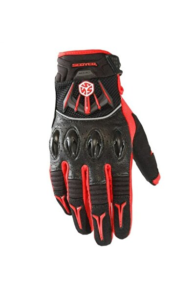 MOTOANL Motosiklet Eldiveni Carbon Korumalı Deri ve Cordura Kumaş  Sertifikal...