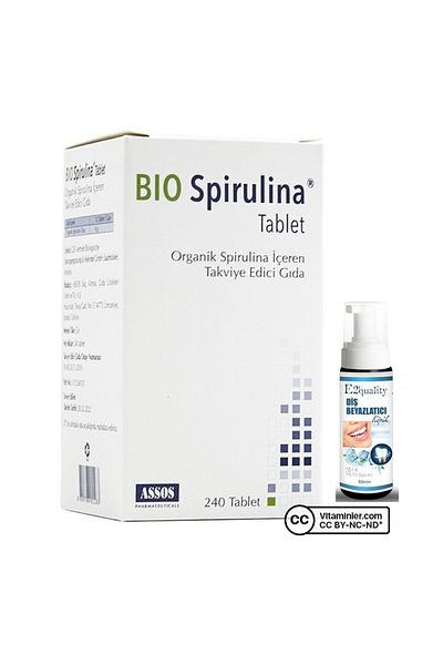 Assos Bio Spirulina 240 Tablet + Teeth Whitening Foam Gift