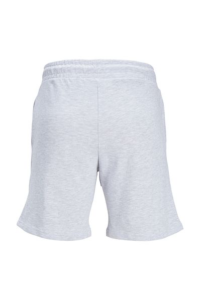 Jack & Jones Comfort Fit Beyaz Melanj Erkek Sweat Şort Jpstswıft Sweat Short Sn Aut