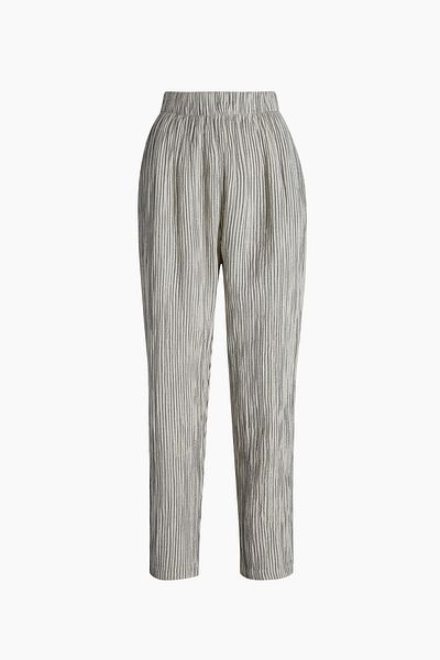 İKİKIZ Striped Crinkle Slouchy Pants