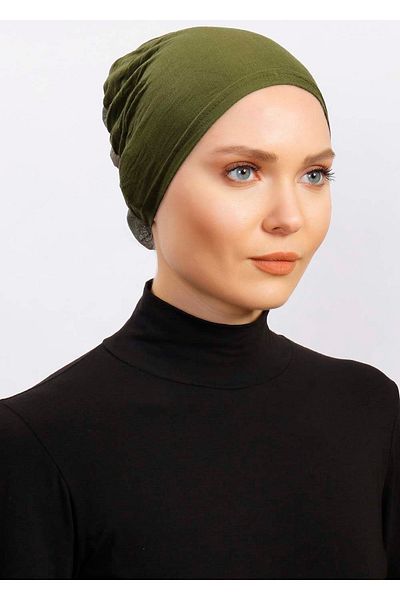 Ecardin Khaki Color Athletic Breathable Fit Bonnet - St 130