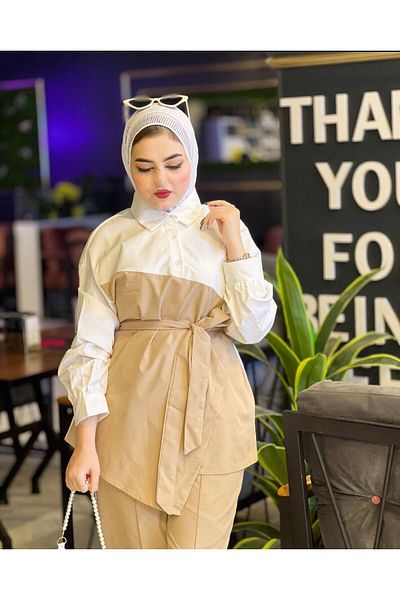 Esre Store 4443 - طقم حجاب مزدوج جملي