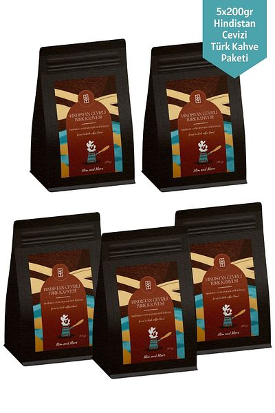 Mim and More 5x200gr Turkish Coffee Pack with Coconut