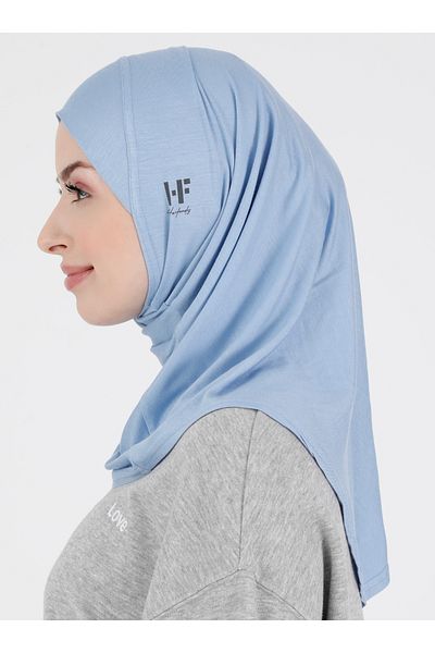 Ecardin Hanfendy Series Sports Hijab - Αθλητική Άνεση, Έτοιμο Απλό Σχέδιο, Baby Blue - St 043