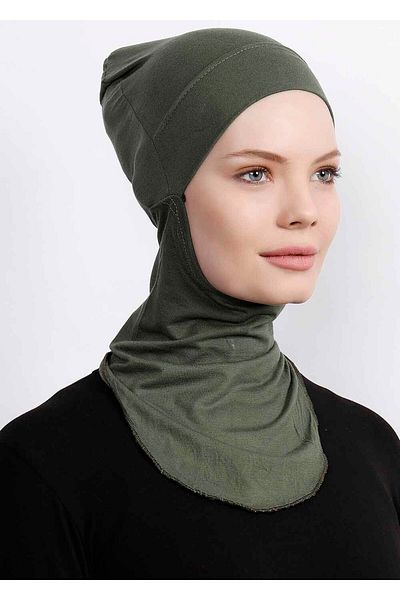 Ecardin Little Hijab Neck Ready Flexible Sports Bonnet - St 225 Khaki