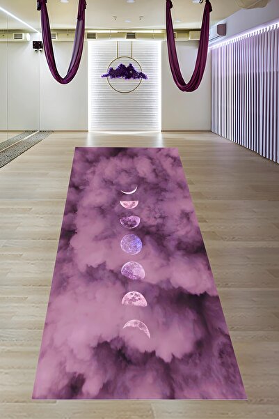 linazaitun Ayın Fazları Yıkanabilir Kaymaz Taban Leke Tutmaz Yoga Matı Pilate...