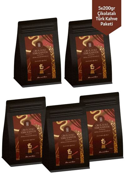 Mim and More 5x200gr Çikolatalı Türk Kahvesii Kahve Paketi