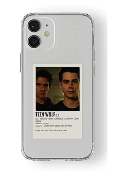 Multitronic حافظة شفافة مطبوعة بتصميم ملصق Teen Wolf متوافقة مع iPhone 12
