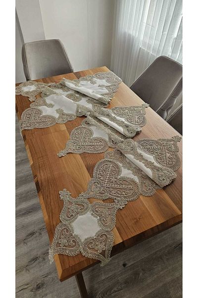 ZESA HOME Луксозен холов комплект с агар гипюр върху лен