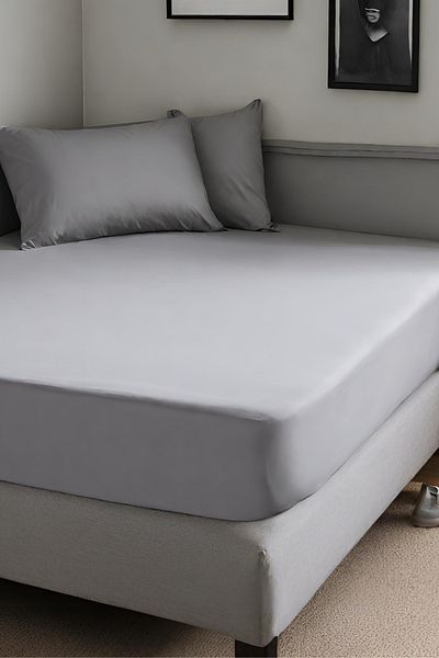 B2B Plus Double Gray Color Elastic Sheet 160x200 Cm For Beds