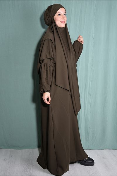 Ns nowascarf Medina Silk Hira Dress Shawl Suit Khaki