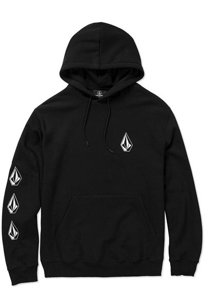 Volcom قميص من النوع الثقيل من Iconic Stone Po Blk