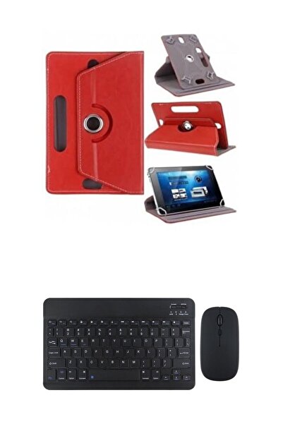 TCL TAB 11 Tablet (9466X) Uyumlu Kılıf Universal Standlı Kablosuz Bluetooth K...