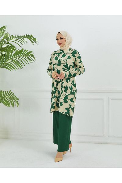 TUTUYA TEXTIL Bürümcük Fabric Leaf Patterned Double Set