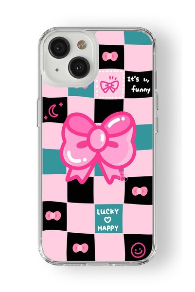 Multitronic Lucky Happy Design Printed Transparent Case Compatible with iPhon...