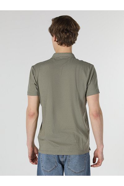 Colin's Men's Green Polo Neck Regular Fit Short Sleeve T-Shirt - Cl 1058657