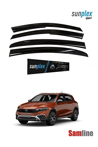 SUNPLEX Uyumlu  Egea Cross 2024 Modeller için Cam Rüzgarlığı 4 'lü Set