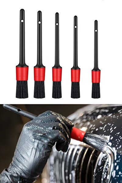 TUTYAKALA Araba Motorsiklet Bisiklet Detaylı Temizlik Fırça Seti 5 Parça