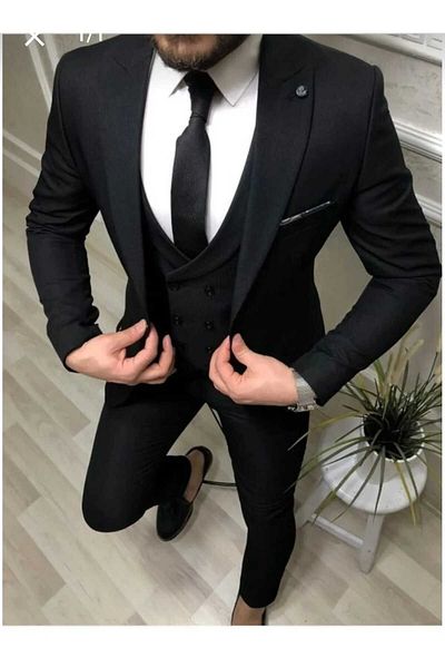 FRİYA Slim Fitted Vest Solid Color Suit