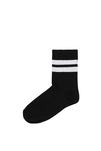 Colin's Striped Black Women's Socks Cl 1062066
