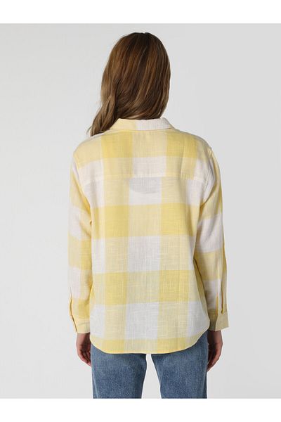 Colin's Yellow Regular Fit Long Sleeve Women's Shirt - Pocketed Cl 1061877