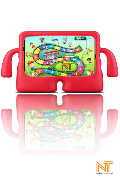 Nezih Case Apple Ipad Air 2 (2014) 9.7" Çocuklar Için Yumuşak Dokulu Standlı Silikon Kılıf