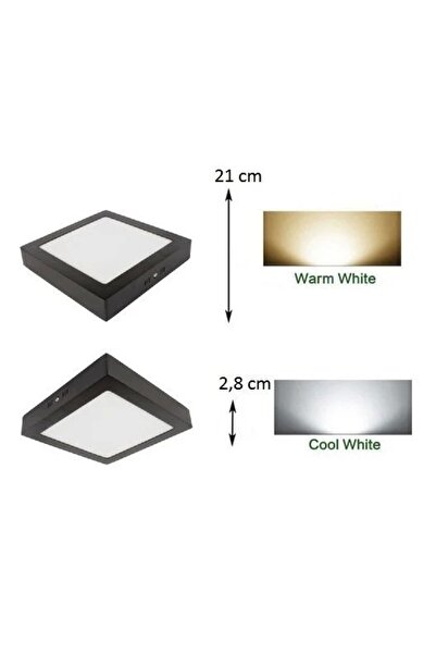 Cata 18 Watt Sıva Üstü Kare Led Panel Armatür Ct-5236 3200k (beyaz Işık )