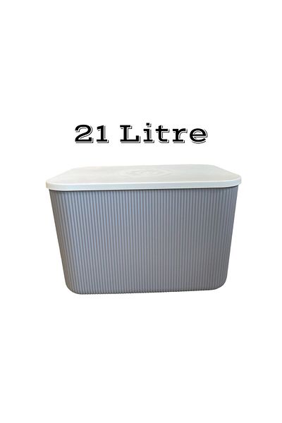 Bayev 21 Lt Storage Grey In-Cabinet Organizer, παιχνίδια και καλάθι ρούχων Μπότες παπουτσιών Κουτί αποθήκευσης