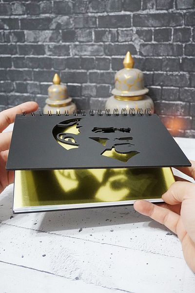 markcat Mustafa Kemal Atatürk Black Wooden Schedule Book - Undate Agenda - Weekly Planner - A5