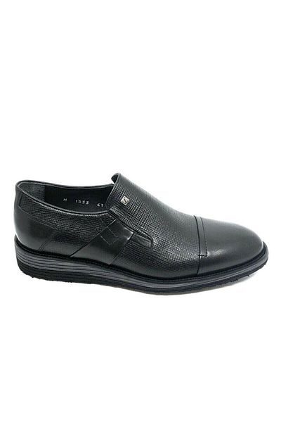 Fosco 1533 Естествена кожа мъжки ежедневни обувки, черни