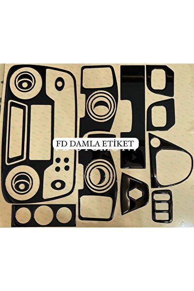 FD OTOMOTİV رينو ماستر 3 2010-2019 طقم جلد بيانو أسود ماهوجني