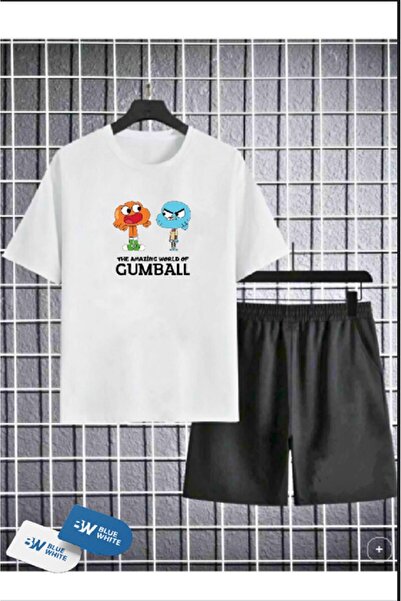 FRİENDS KİDS Set tricou-pantaloni scurti cu imprimeu GUMBALL'' pentru baieti/...