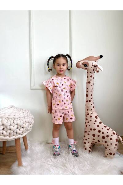 Jolly Kids Set pantaloni scurți pentru fete cu modele de fluturi de 3-10 ani