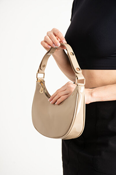 Reddington Geantă de umăr din piele lacuită Baguette strălucitoare pentru femei