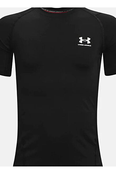 Under Armour Düz Siyah Erkek T-Shirt 1361723-001-UA HG Armour SS