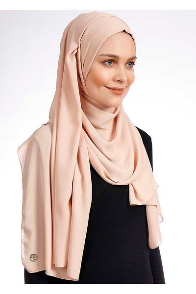 Ecardin Πρακτικό σάλι Lycra Crepe - Beige, St 238