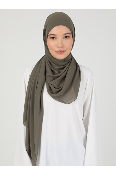 Ecardin Şal din țesătură din șifon Hijab Premium - St 100 Henna Green