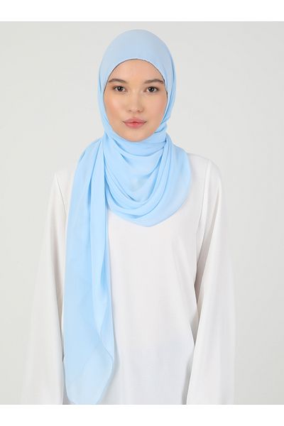 Ecardin Premium Hijab Chiffon Υφασμάτινο Σάλι - St 100 Baby Blue