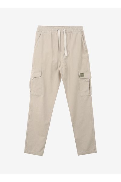 Lee Cooper Men's Cargo Pants - Regular Leg, Stone Color, 242 LCM221008 KETGO