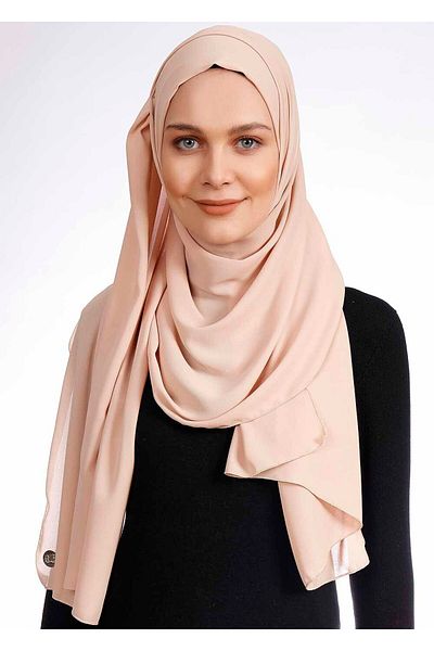 Ecardin Πρακτικό σάλι Lycra Crepe - Beige, St 238