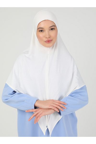 Ecardin Ρυθμιζόμενο ύφασμα βισκόζης με φερμουάρ Hijab Lycra Shawl - St 099 Cream