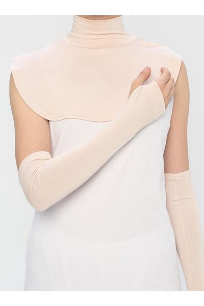 Ecardin Light Beige Colored Comfortable Set with Collar and Neck Collar - St 175